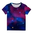 thumbnail image 1 of Penkiiy Garçons Filles Enfants T-Shirts Graphiques 3D à Étoiles Imprimées, Garçons Filles Chandails Fantaisie Col Rond Manches Courtes T-Shirts 11-12 Ans Multicolore, 1 of 4