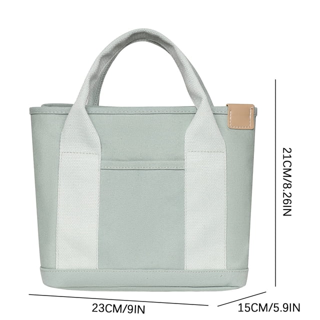 Agiferg Sac en Toile Mode Sac Fourre-Tout Sac de Rangement Sac à Main à Multiples Poches Sac à Poignée