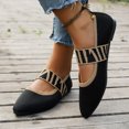 thumbnail image 2 of B91xZ Mocassins Tricotés pour Femmes Bout Rond Talon Haut Bloc, Noir 7, 2 of 5
