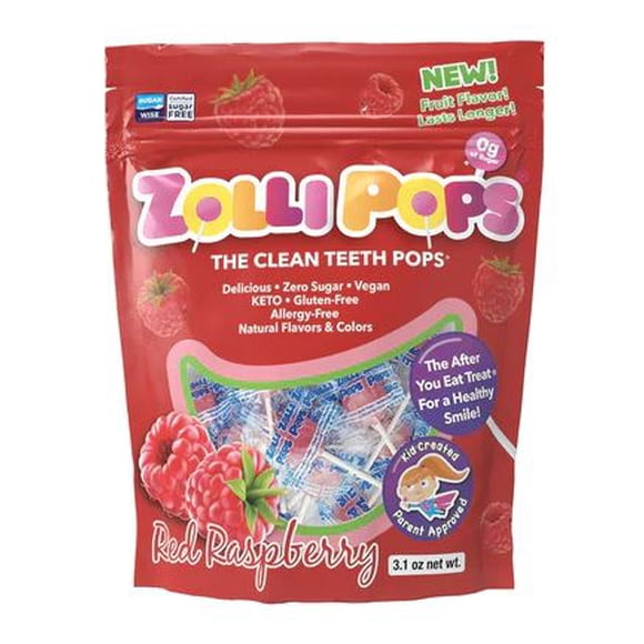 Zollipops Pouch Lollypops Raspberry 88g
