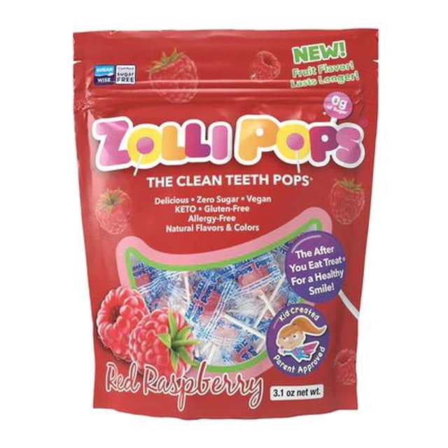 Zollipops Pouch Lollypops Raspberry 88g