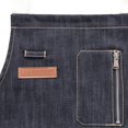 thumbnail image 3 of DAMAIE Denim Apron With Pockets For Men And Women, Chef, Kitchen, Restaurant, Bbq, Grill, Baking, Coffee Shop And Studio, 3 of 7