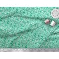 thumbnail image 2 of Soimoi Green polyester Crepe Fabric Filigree Damask Printed Fabric 1 Yard 52 Inch Wide, 2 of 3