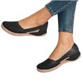 thumbnail image 2 of LSLJS Sandales Décontractées d'Été pour Femme Mode Décontractée Plates Couleur Unie à Oeillets, 2 of 4