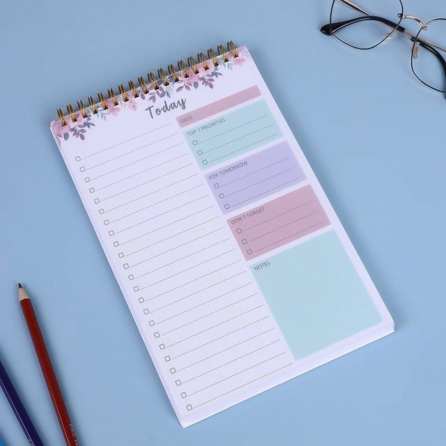 EGNMCR Rentrée Scolaire, Cadeau pour Enfants Plan Hebdomadaire B5 Cahier à Spirale Relevable Carnet d'Horaire Couleur Cahier Portable Carnet de Plan