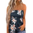 thumbnail image 2 of Womens Smocked Tube , Off Shoulder Pleated Slim Women's Summer  Open Back Stretchy  For Work Type 3 XL, 2 of 6