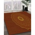 thumbnail image 3 of Ahgly Tapis Rectangulaire Lavable en Machine Intérieur Transitionnel Acajou Brun, 8 Pieds x 10 Pieds, 3 of 7