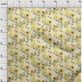 thumbnail image 3 of oneOone Silk Tabby Light Yellow Fabric Florals Sewing Craft Projects Fabric Prints By Yard 42 Inch Wide, 3 of 4