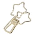 thumbnail image 1 of Wire Binder Clips, Strong Clamping Simple Style Multi Purpose Hollow Out Star Binder Clips Sturdy Metal  For Papers, 1 of 8