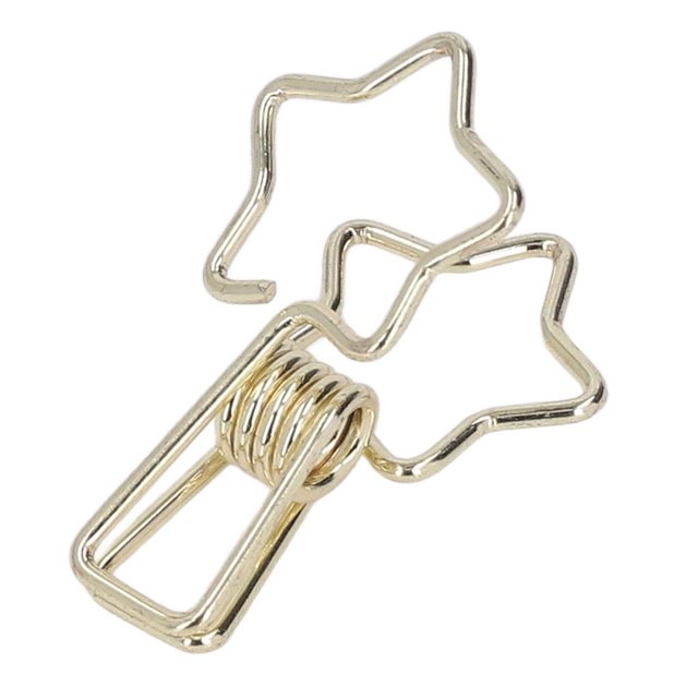 Wire Binder Clips, Strong Clamping Simple Style Multi Purpose Hollow Out Star Binder Clips Sturdy Metal For Papers