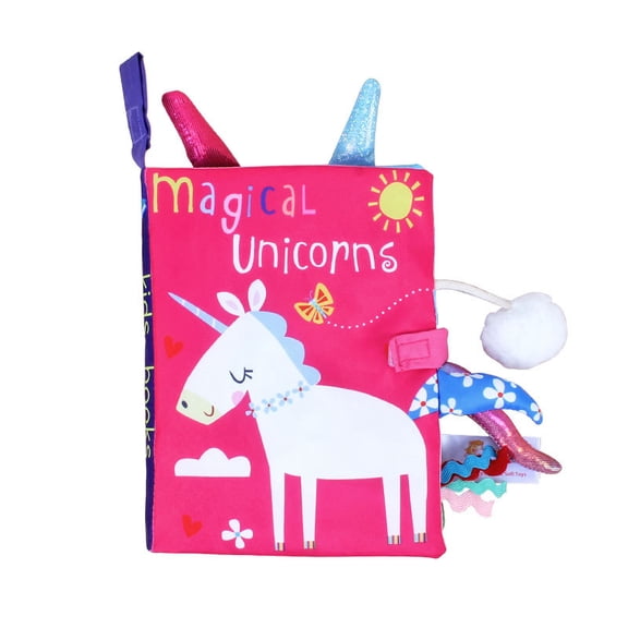 Livres Jouets Doux pour Bébé Livres en Tissu Froissé 3D Toucher et Sentir Bébés Nourrissons Enfants Toucher et Sentir Froissé pour Nourrissons Tout-Petits Cadeaux, Licorne 550