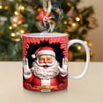 thumbnail image 5 of Aqestyerly Christmas Inflatable Mug Snowman Santa Mug Puffy Coffee Mug Press Gift Holiday Ceramic Mug With Handle HWRETIE, 5 of 5