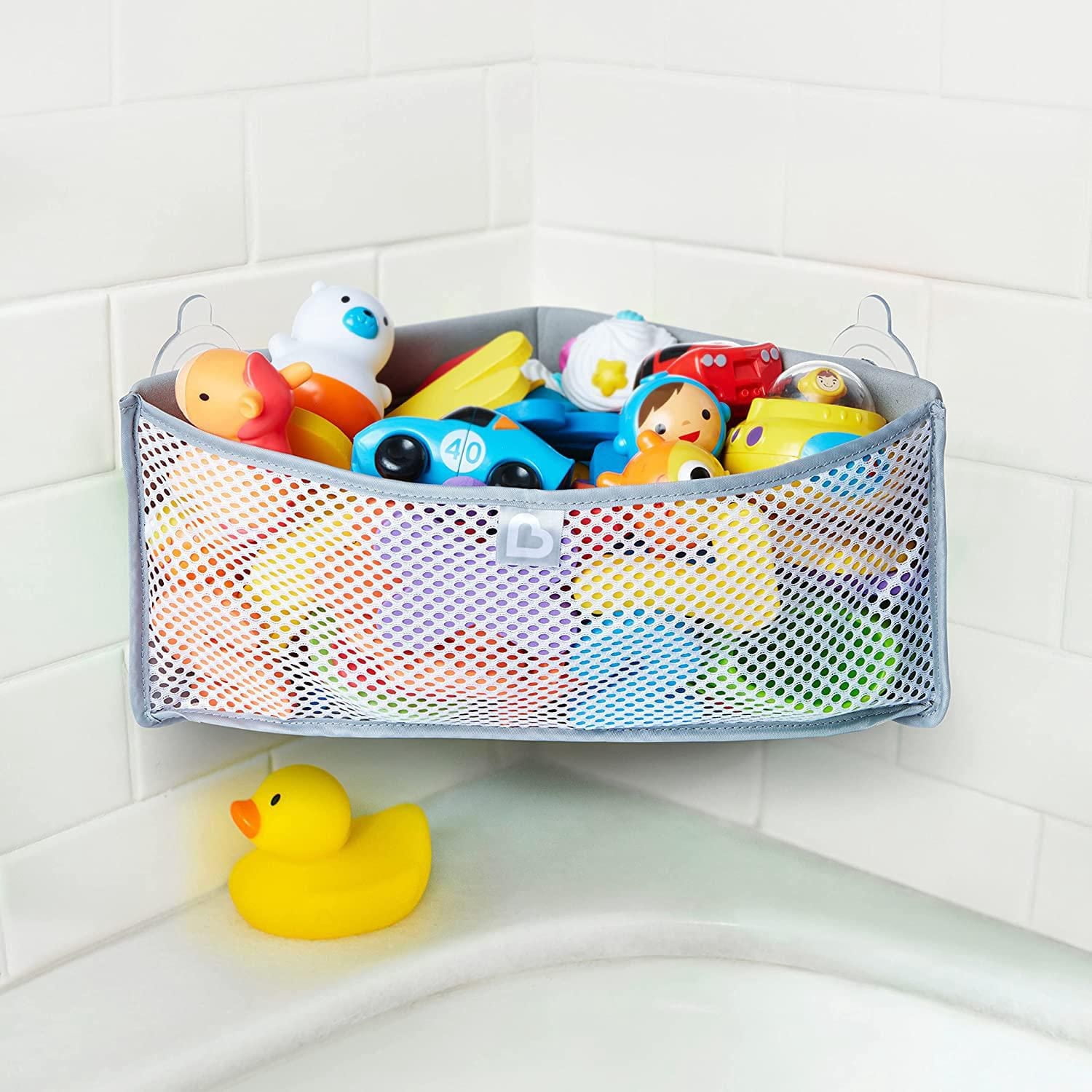 Organisateur de jouets de bain en coin haut et sec Munchkin, Gris