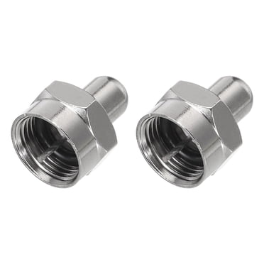 Unique Bargains 2 Pcs Capuchon Coaxial 75 Ohms Terminateur Coaxial F Mâle Embouts RF Adaptateur Étanche Antipoussière Antenne de Télé Câble Coaxial