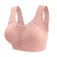 thumbnail image 1 of Wireless Bras for Women Middle Aged and Elderly Bras Without Steel Rings Large Size Underwear Front Button Style Bra Comfortable Bra Everyday Bras Pink 42, 1 of 2