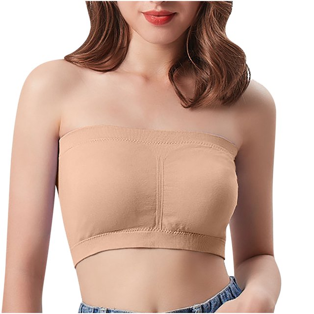 Birdeem Bras for Women Womens Top Top Line Bra with Chest Pad Solid Color Bra without Wire Wrap
