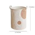 thumbnail image 3 of Large Capacity Cotton And Linen Cloth Dirty Clothes Basket Toys And Sundries Storage Bucket Multifunctional Foldable Thickened Storage Basket With Hand Strap, 3 of 6
