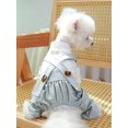 thumbnail image 3 of 1pc Pet Clothes For Small And Medium Dogs And Cats, Corduroy Comfortable And Cute Four-Legged Overalls, 3 of 4