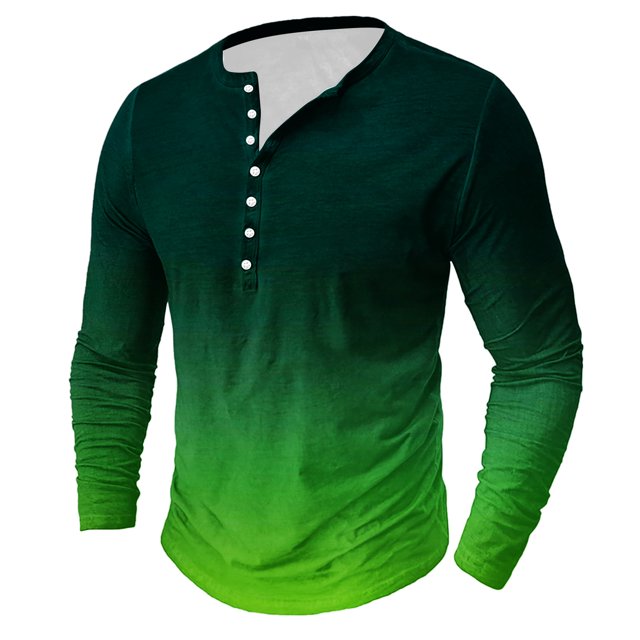 AherBiu Plus Size Men's Long Sleeve Shirts Stretch Quick-Drying Athletic Button T-Shirts Graphic Sweatshirts Crewneck Tees