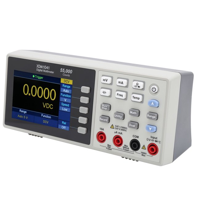 Eujgoov XDM1041 Mini Multimètre de Bureau 3.5in LCD 55000 Compte Vrai RMS Multimètre pour les Instruments et les Laboratoires Usines