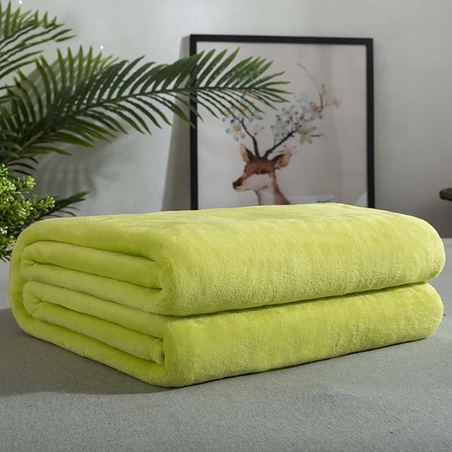 Solid Color Double Sided Flannel Blanket for All Seasons - Soft Lightweight Breathable Office Nap and Summer Conditioning - Versatile Home Camping Sofa Decor
