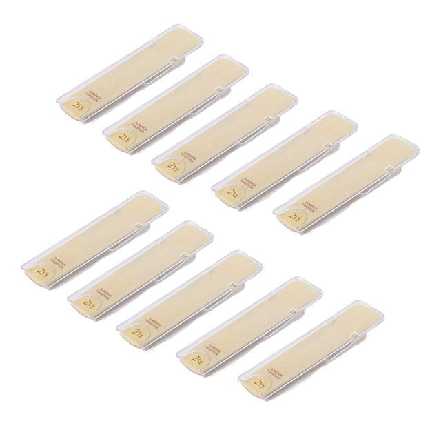 Xuanheng 10Pcs Clarinet Reeds Compact Size Convenient Replacements for Beginner Player hardness 2.5