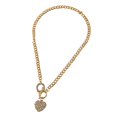 thumbnail image 1 of XZNGL New Fashion Lovers Heart-Shaped Love Necklace Clavicle Chain Holiday Gift, 1 of 9