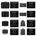 thumbnail image 4 of SNNROO 9PCS Packing Cubes for Travel Cubes Set with Toothbrush cup Foldable Suitcase Organizer Lightweight Luggage Storage Bag  Gray, 4 of 9