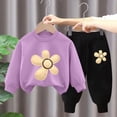 thumbnail image 3 of Pisexur Ensemble de Vêtements d'Automne et d'Hiver pour Bébés Filles Garçons 2 Pcs Mode Décontractée Imprimé Floral Manches Longues Col Rond Chandails en Molleton et Pantalons Ensemble de Survêtement pour Filles Garçons 3-8 Ans, 3 of 4