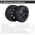 thumbnail image 3 of 4pcs RC Racing Tire, 1/10 RC Truck Wheel Rubber Tire for ZD Racing Buggy Car(Black), 3 of 10