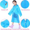 thumbnail image 3 of Imperméable Réutilisable Plus Épais Poncho de Pluie Veste Imperméable pour Enfants Garçon Fille Enfants 2 Pcs Bleu Ciel+jaune, 3 of 4
