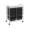 thumbnail image 1 of Patiojoy 12-Drawers Rolling Storage Cart with Organizer Top Black, 1 of 9