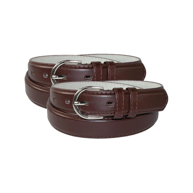 CTM® Ceinture Habillée en Cuir 1 1/8 Pouce (Lot de 2) (pour Femmes)