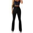 thumbnail image 4 of Wangsaura Women's Bootcut Yoga Pants Tummy Control Bootleg Velvet Sweatpants, 4 of 7