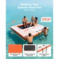 thumbnail image 2 of KFFKFF Inflatable Floating Dock, 10 x 10 FT Inflatable Dock Platform, Non-Slip Water Air Mat with Portable Carrying Bag and Detachable Ladder, Floating Water Platform Island Raft, 2 of 9