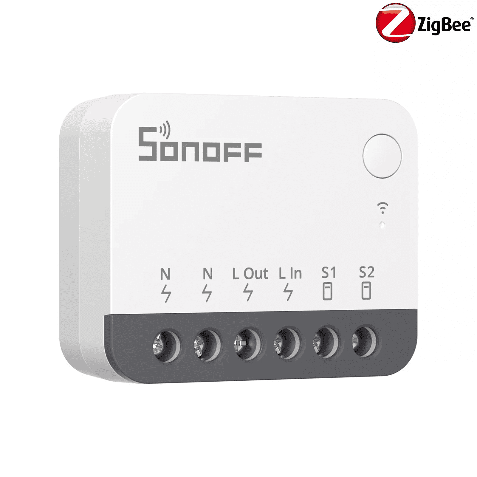 SONOFF ZBMINI R2 10A Extreme Zigbee Smart Switch (Neutral Wire Required) Wireless Light Switch DIY Module Works with Alexa & Google Home Assistant,App&Voice Control