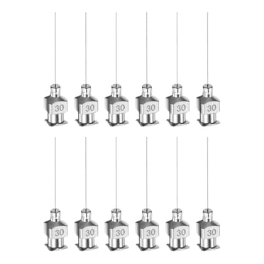Unique Bargains 30G Stainless Steel Dispensing Needles, 1' Glue Needle Tube Blunt Tip 12 Pack