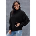 thumbnail image 3 of Women's Oversized Chunky Batwing Long Sleeve Turtleneck Sweater, 3 of 9