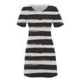 thumbnail image 4 of Birdeem Robe Décontractée pour Femmes à Blocs de Couleur Imprimée à Manches Courtes et à Col Rond, 4 of 12