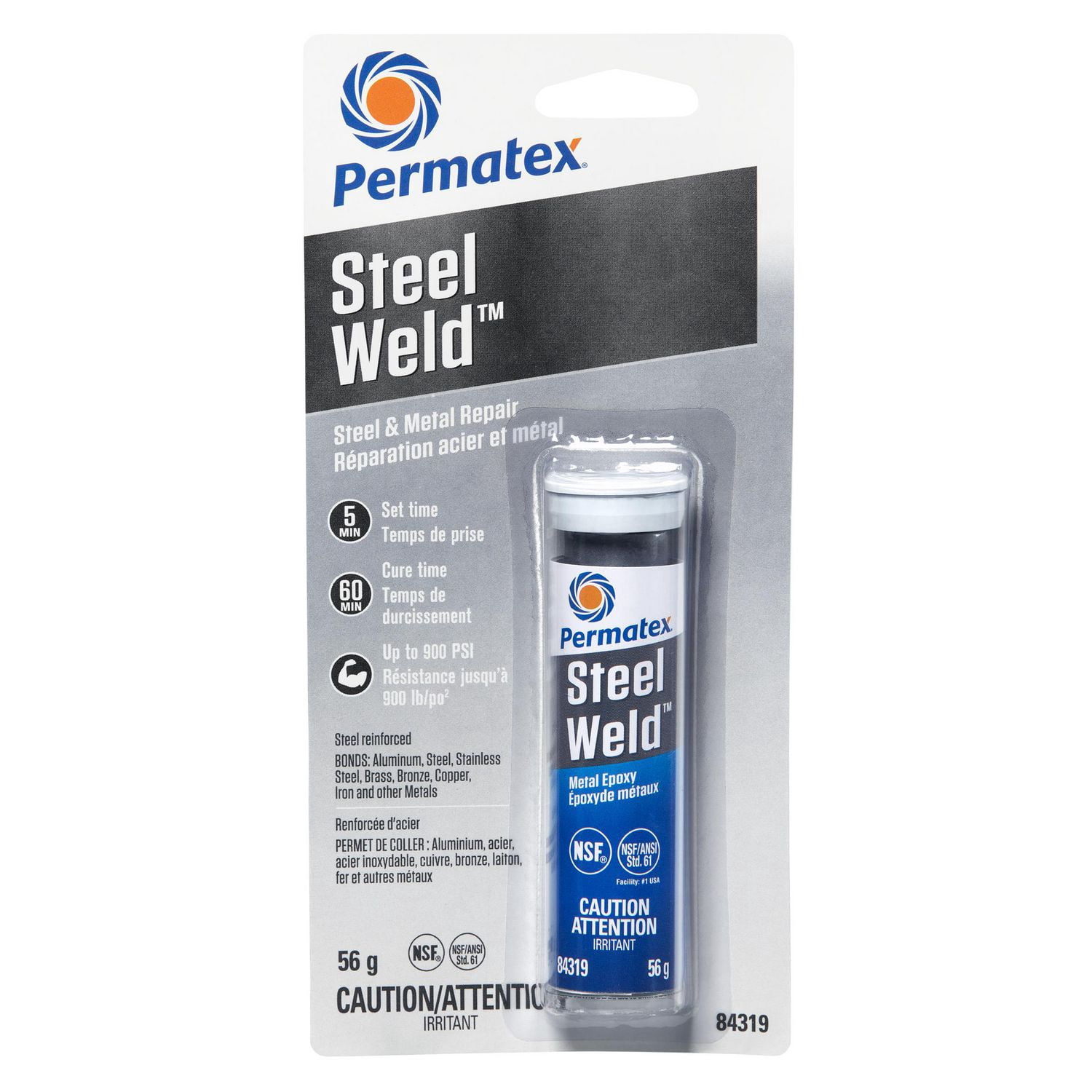 Bâtonnet époxy Permatex Steel Weld