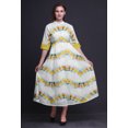 thumbnail image 2 of Bimba Robe Longue Décontractée d'Été Sans Manches à Fente avant Imprimée Teinture sur Nœuds pour Femmes - Medium, 2 of 5