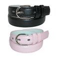 thumbnail image 1 of CTM® Kid's Basic Leather Dress Belt (Pack of 2 Colors), 1 of 3