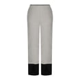 thumbnail image 3 of Chbgutlmr Womens Pants Plus Size Elastic Waist Straight Leg Loose Slit Color Block Casual Trousers Fall, 3 of 5