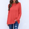 thumbnail image 1 of DPTALR Womens Winter Long Sleeve Round Neck Pullover Sweater, 1 of 6