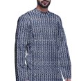 thumbnail image 3 of Atasi Indian Asymmetric Party Wear Kurta With White Churidar Pajama Set For Men, 3 of 3