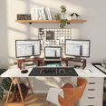 thumbnail image 4 of WESTREE Support Surélevé Triple pour Moniteur, Support de Moniteur Extra Long pour 3 Moniteurs, Support Double pour Moniteur avec Longueur et Angle Réglables, Surélevé de Rangement de Bureau à 3 Tablettes pour Moniteur, Écran d'Ordinateur, Portable, 4 of 15