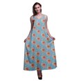 thumbnail image 1 of Bimba Robe Longue Décontractée en Rayonne à Fleurs pour Femme à Bretelles Spaghetti, Maxi d'Été, Robe Soleil - Xxx-Grand, 1 of 1