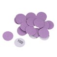 thumbnail image 1 of Unique Bargains 25 Pack 1-Inch Purple Sanding Discs 100 Grits Hook & Loop Professional Aluminum Oxide Sandpaper Mini Size, 1 of 5