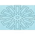 thumbnail image 1 of Ahgly Company Machine Washable Indoor Rectangle Transitional Electric Blue Area Rugs, 2' x 5', 1 of 7