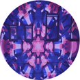 thumbnail image 1 of Ahgly Company Tapis Rond Lavable en Machine Intérieur Transitionnel Violet Vif, 8 Pieds Rond, 1 of 7